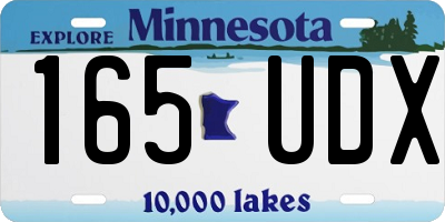 MN license plate 165UDX