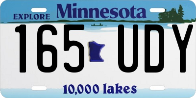 MN license plate 165UDY