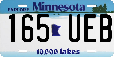 MN license plate 165UEB