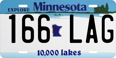 MN license plate 166LAG