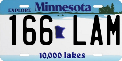 MN license plate 166LAM