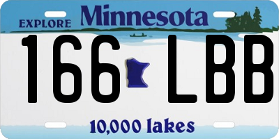 MN license plate 166LBB