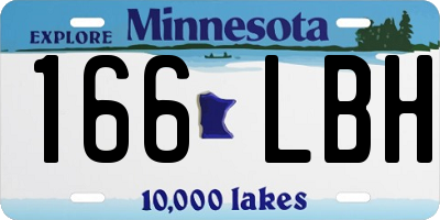 MN license plate 166LBH