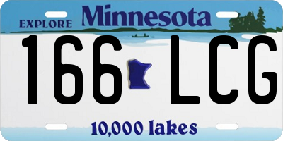 MN license plate 166LCG
