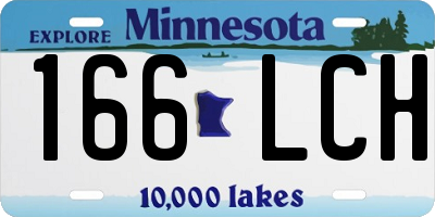 MN license plate 166LCH