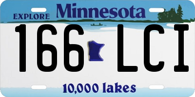 MN license plate 166LCI