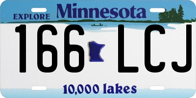 MN license plate 166LCJ