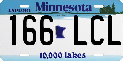 MN license plate 166LCL