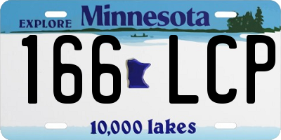 MN license plate 166LCP