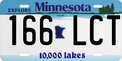 MN license plate 166LCT
