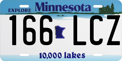 MN license plate 166LCZ