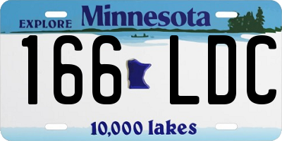 MN license plate 166LDC