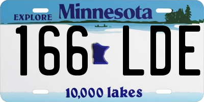 MN license plate 166LDE