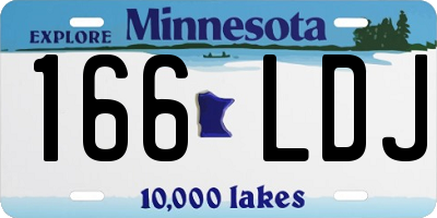MN license plate 166LDJ