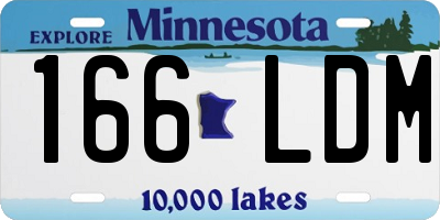 MN license plate 166LDM