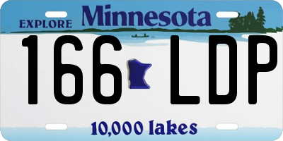 MN license plate 166LDP