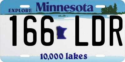MN license plate 166LDR