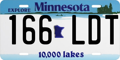 MN license plate 166LDT