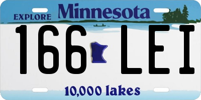 MN license plate 166LEI