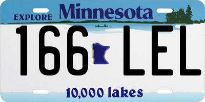 MN license plate 166LEL