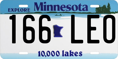 MN license plate 166LEO