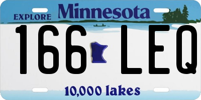MN license plate 166LEQ