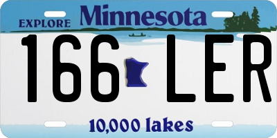 MN license plate 166LER