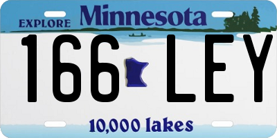 MN license plate 166LEY