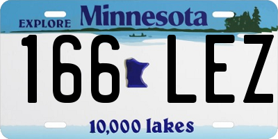 MN license plate 166LEZ