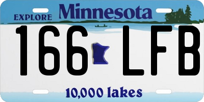 MN license plate 166LFB