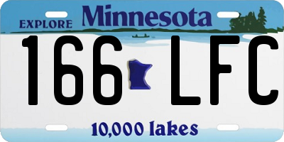 MN license plate 166LFC