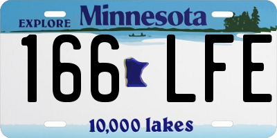 MN license plate 166LFE