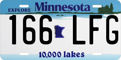 MN license plate 166LFG