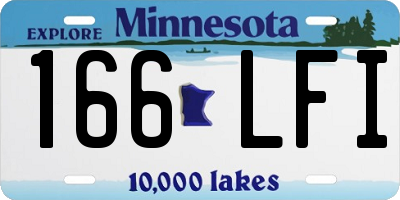 MN license plate 166LFI