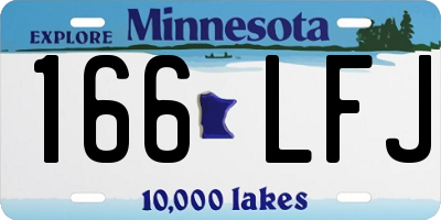MN license plate 166LFJ