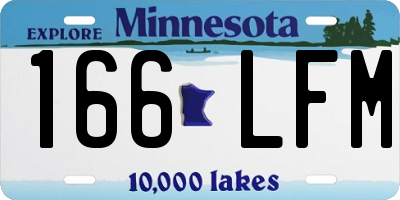 MN license plate 166LFM