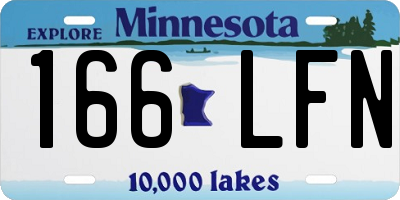 MN license plate 166LFN