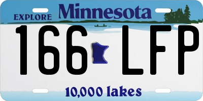 MN license plate 166LFP