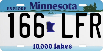 MN license plate 166LFR