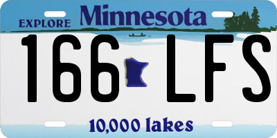 MN license plate 166LFS
