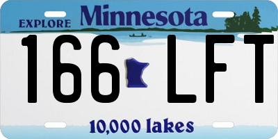 MN license plate 166LFT