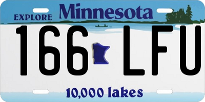 MN license plate 166LFU