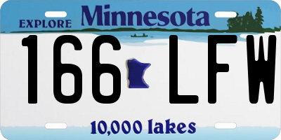 MN license plate 166LFW