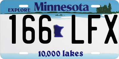 MN license plate 166LFX