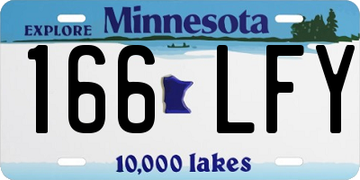 MN license plate 166LFY