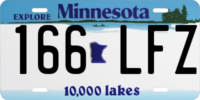 MN license plate 166LFZ