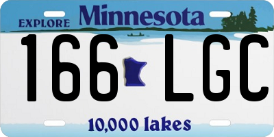 MN license plate 166LGC