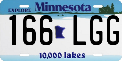 MN license plate 166LGG