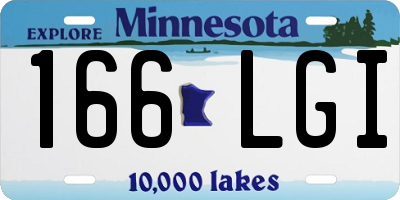 MN license plate 166LGI