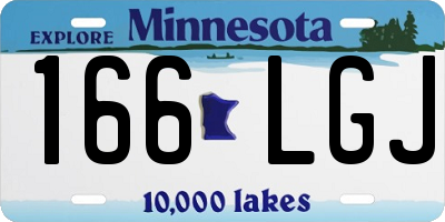 MN license plate 166LGJ